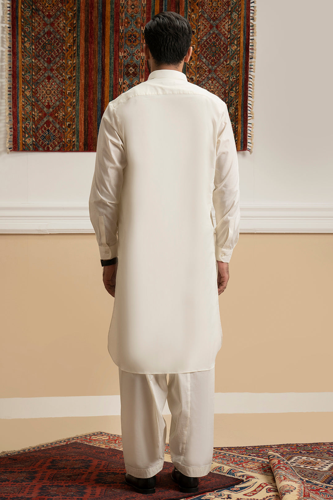 Cream Cotton Shalwar Kameez (2-Piece) - Image 13