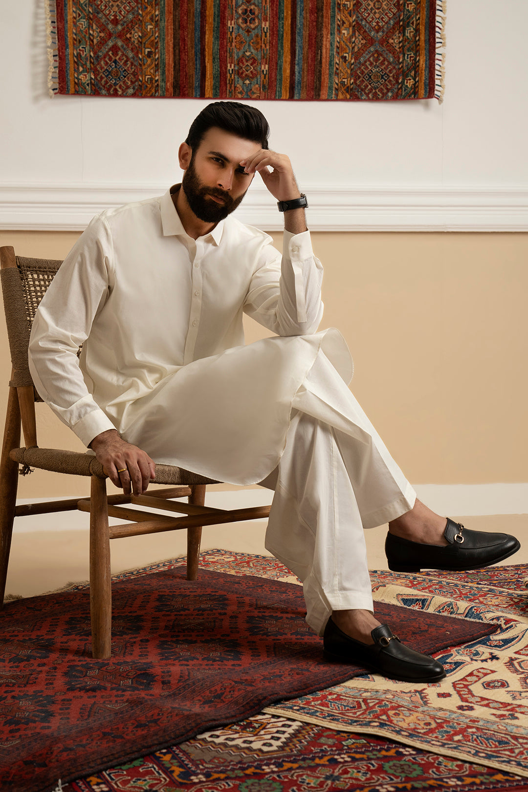 Cream Cotton Shalwar Kameez (2-Piece) - Image 8