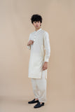 Cream Wash & Wear Shalwar Kameez (2-Piece) - Image 2