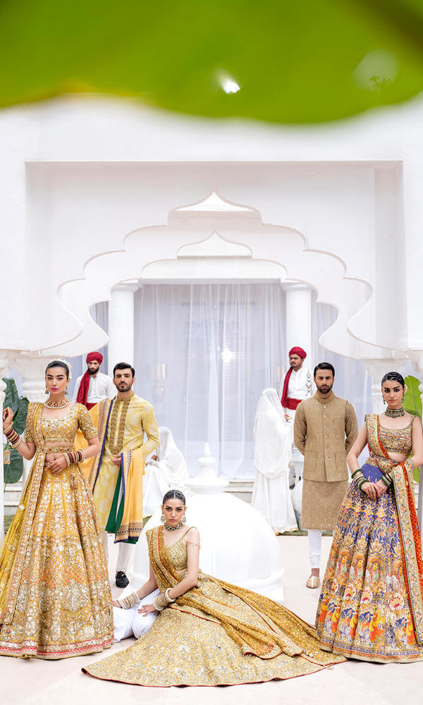 Gold Jacquard Sherwani with Handworked Collar (2-Piece) - Image 6