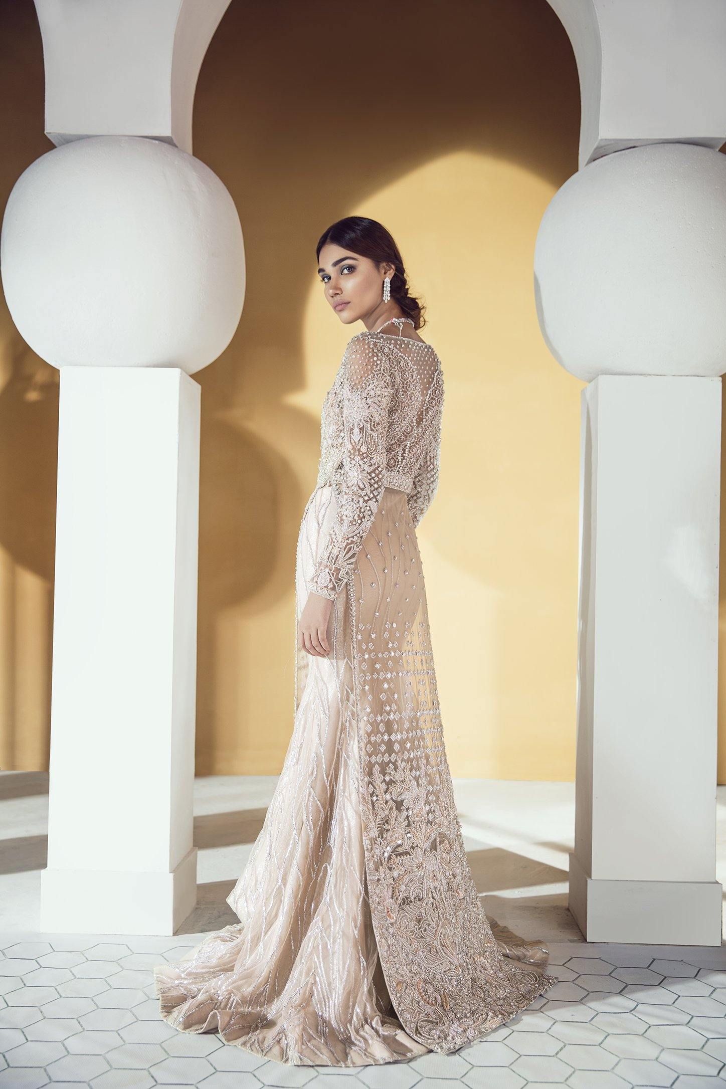 Champagne Handworked Net Co-ord Set (2-Piece) - Image 4