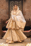 Pakistani Gold Zardozi Jamawar Gharara Set (3-Piece) - Image 5