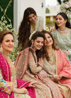 Rose Gold Zari Net Bridal Farshi Gharara (3-Piece) - Image 7