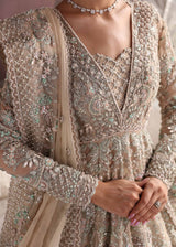 Champagne Embellished Net Bridal Gown (2-Piece) - Image 5