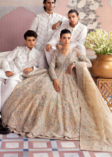 Champagne Embellished Net Bridal Gown (2-Piece) - Image 8