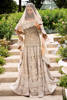 Pakistani Nude Gold Embroidered Net Bridal Gown (2-Piece) - Image 14
