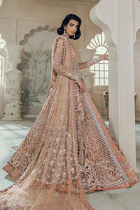 Pakistani Bronze Zardozi Net Bridal Gown (2-Piece) - Image 1