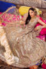 Pakistani Gold Floral Embroidered Tissue Bridal Gown (2-Piece) - Image 3
