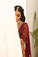 Pakistani Gold Zardozi Tissue Gown (2-Piece) - Image 12