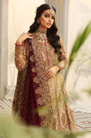 Pakistani Gold Zardozi Tissue Gown (2-Piece) - Image 5