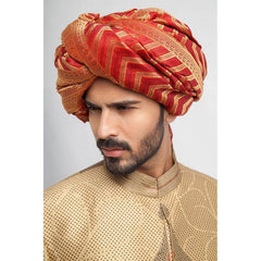 Antique Gold Brocade Groom Sherwani (3-Piece) - Image 4