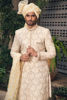 Dull Gold Embroidered Silk-Blend Sherwani (4-Piece) - Image 4