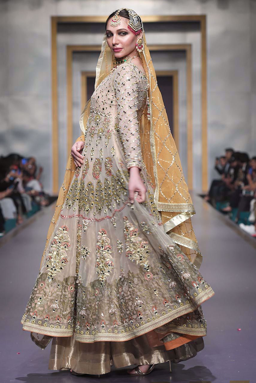 Gold Embellished Maysuri Kalidar with Lame Lehenga (3-Piece) - Image 2