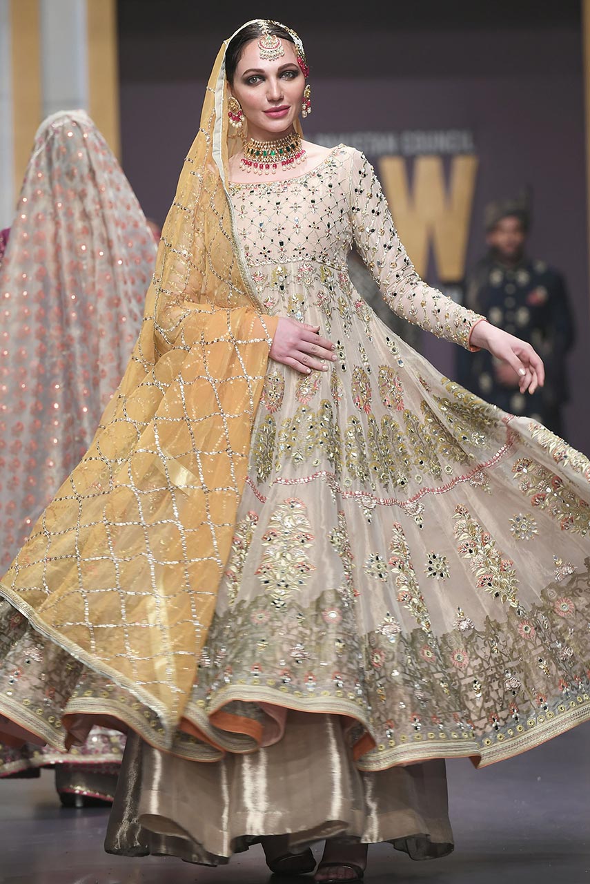 Gold Embellished Maysuri Kalidar with Lame Lehenga (3-Piece) - Image 3
