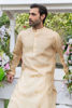 Golden Embroidered Cotton-Silk Kurta (2-Piece) - Image 3