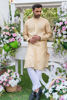 Golden Embroidered Cotton-Silk Kurta (2-Piece) - Image 6