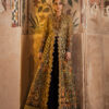 Pakistani Antique Gold Zardozi Silk Bridal Jacket & Lehenga (2-Piece) - Image 2