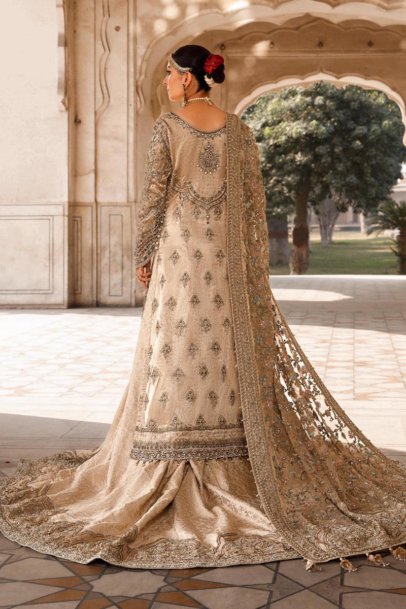Golden Embellished Tissue & Jamawar Lehenga (3-Piece) - Image 7
