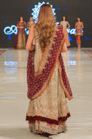 Gold Embroidered Tissue Bridal Gown (3-Piece) - Image 4