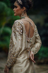Dull Gold Zardozi Lamé Bridal Lehenga (3-Piece) - Image 7