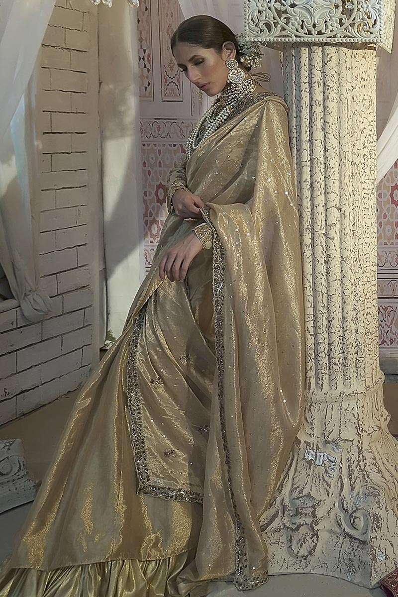 Golden Zardozi Masuri Lehenga Set (3-Piece) - Image 2