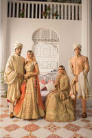 Gold Zardozi Maysuri Bridal Lehenga (3-Piece) - Image 5