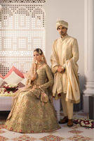 Gold Zardozi Maysuri Bridal Lehenga (3-Piece) - Image 7