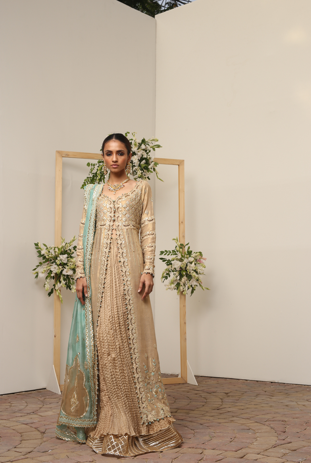 Gold Zardozi Meysuri Lehenga Set (3-Piece) - Image 2