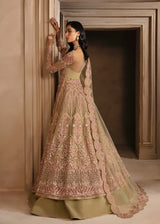 Pakistani Muted Gold Hand-Embellished Net Lehenga (3-Piece) - Image 7