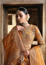 Pakistani Amber Hand-Embellished Net & Organza Bridal Lehenga (3-Piece) - Image 3