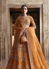 Pakistani Amber Hand-Embellished Net & Organza Bridal Lehenga (3-Piece) - Image 6