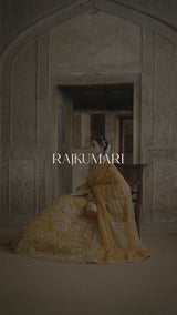 Pakistani Amber Hand-Embellished Net & Organza Bridal Lehenga (3-Piece) - Image 8