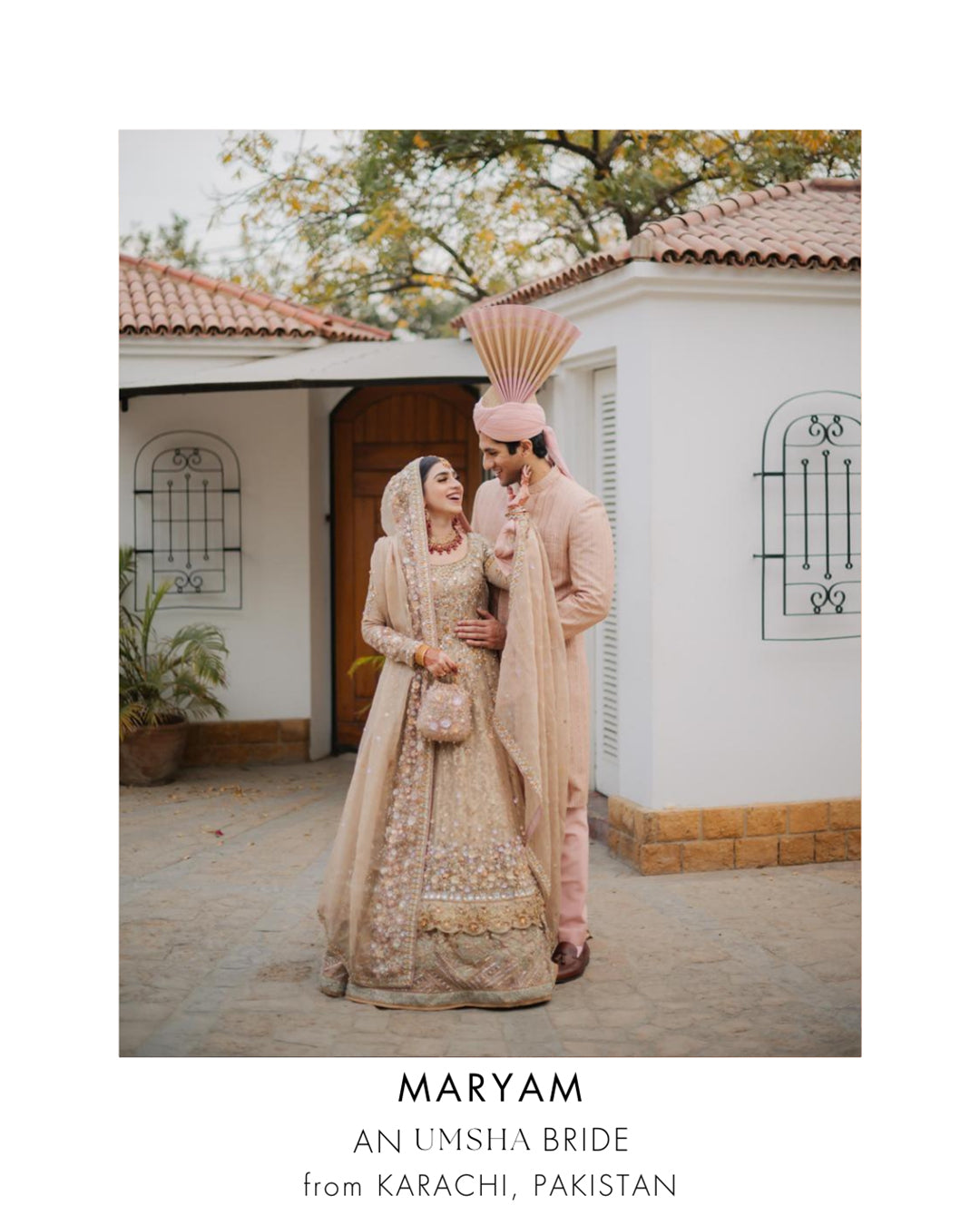 Pakistani Champagne Gold Embellished Net Bridal Lehenga (3-Piece) - Image 5