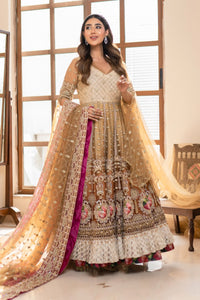 Gold Ombre Embroidered Organza Lehenga (2-Piece) - Image 2