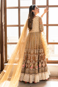 Gold Ombre Embroidered Organza Lehenga (2-Piece) - Image 3