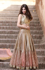 Rose Gold Gota Silk-Blend Lehenga (3-Piece) - Image 5