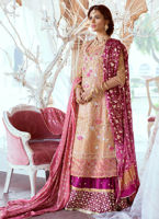 Rose Gold Embroidered Silk Lehenga Set (3-Piece) - Image 2