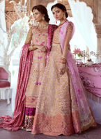 Rose Gold Embroidered Silk Lehenga Set (3-Piece) - Image 4