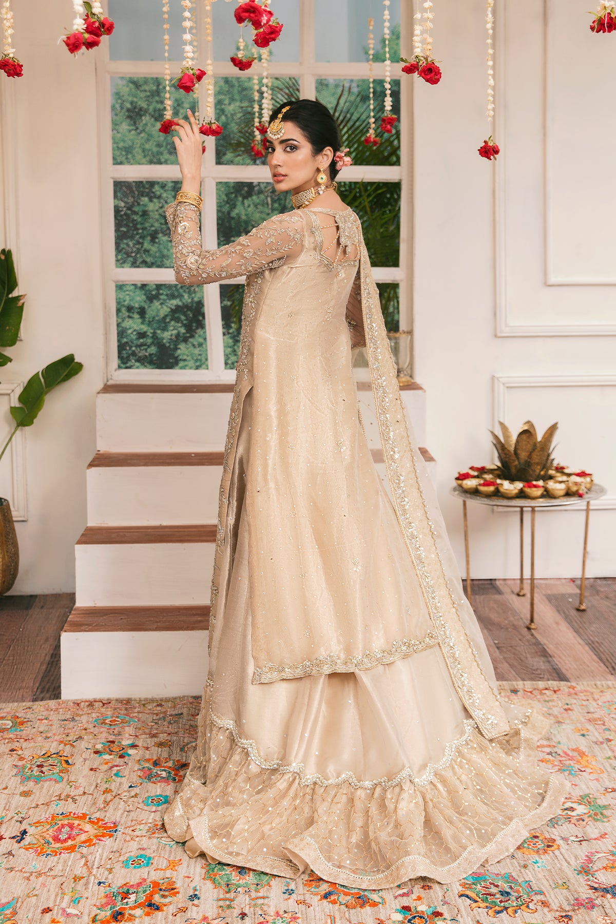 Gold Adda Work Silk Lehenga (3-Piece) - Image 2