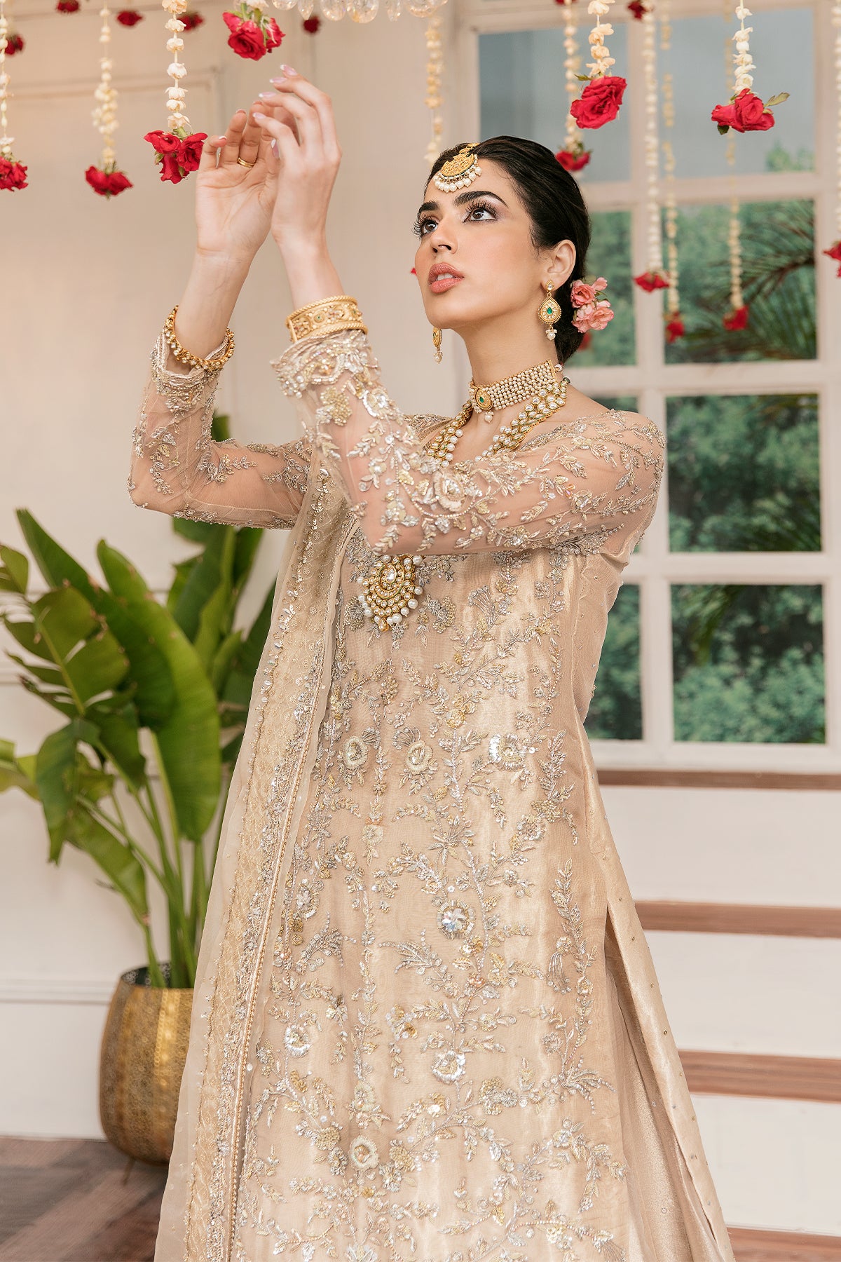 Gold Adda Work Silk Lehenga (3-Piece) - Image 5