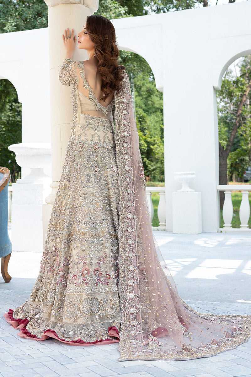 Champagne Red Embellished Silk Bridal Lehenga (3-Piece) - Image 1