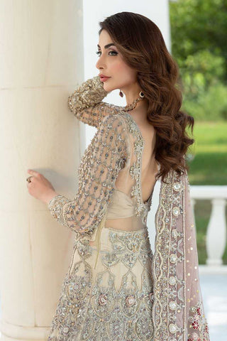 Champagne Red Embellished Silk Bridal Lehenga (3-Piece) - Image 3