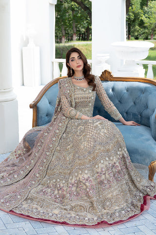 Champagne Red Embellished Silk Bridal Lehenga (3-Piece) - Image 4