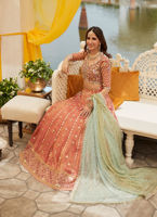 Rose Gold Embellished Zari Silk Lehenga Choli (3-Piece) - Image 2