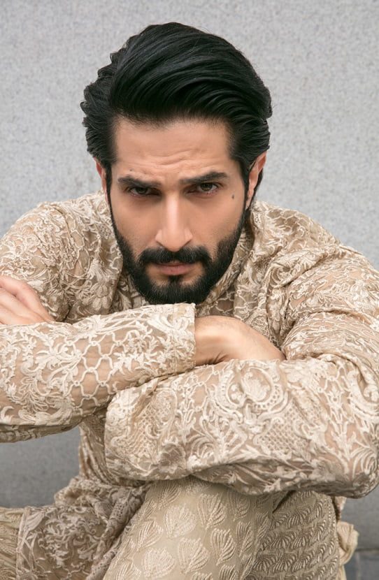 Champagne Hand-Embroidered Organza Kurta (2-Piece) - Image 3