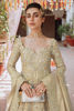 Pakistani Gold Hand-Embellished Tissue Pishwas Dress (3-Piece) - Image 3