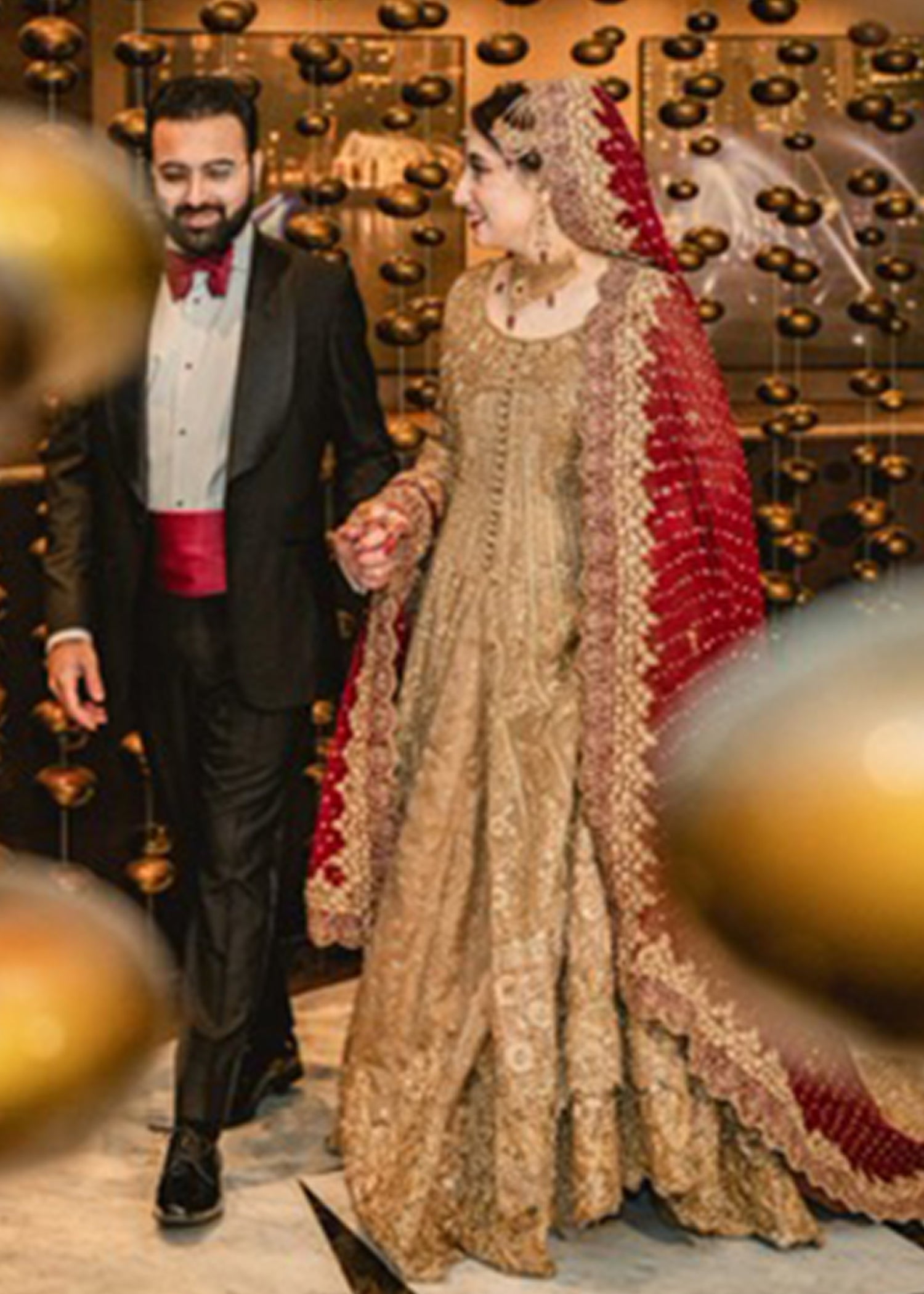 Antique Gold Zardozi Silk Blend Pishwas (2-Piece) - Image 13