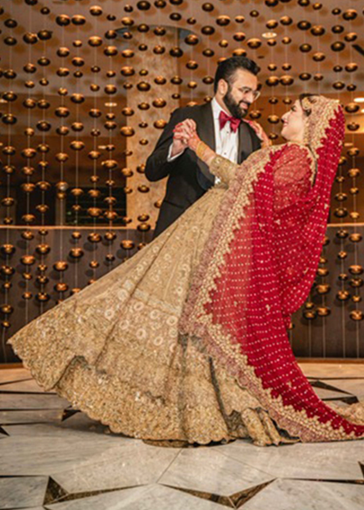 Antique Gold Zardozi Silk Blend Pishwas (2-Piece) - Image 16