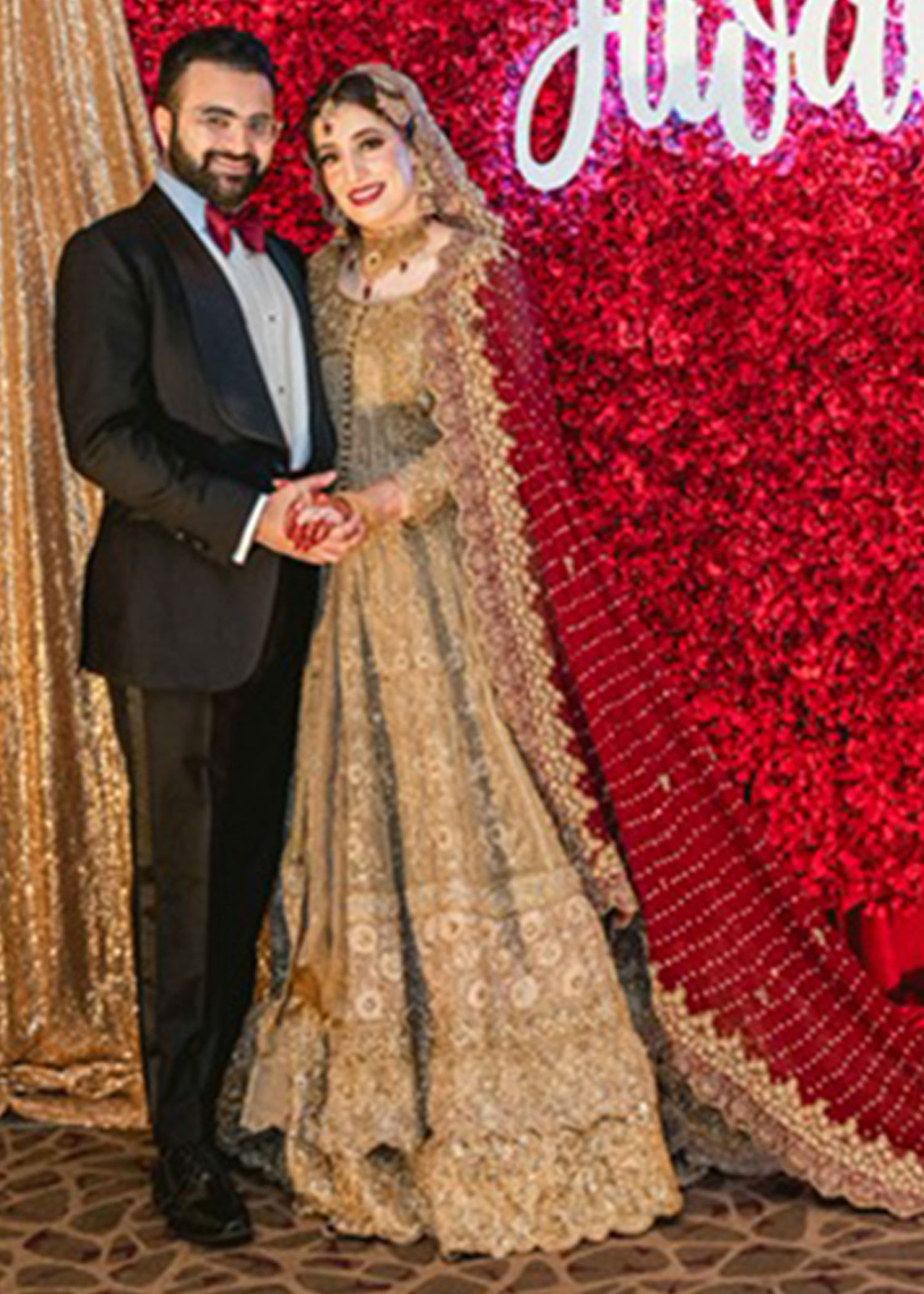 Antique Gold Zardozi Silk Blend Pishwas (2-Piece) - Image 5