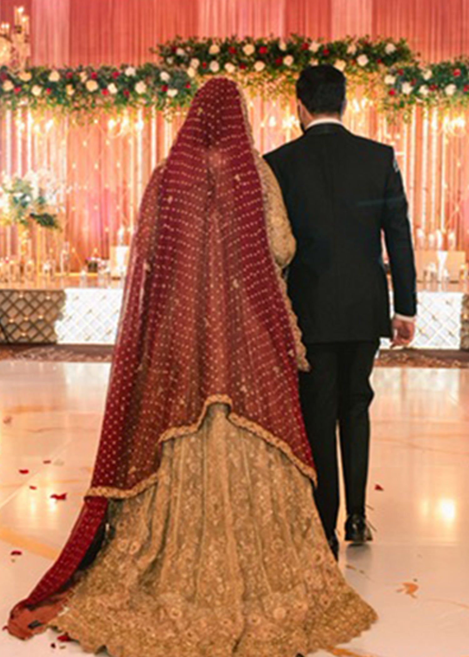 Antique Gold Zardozi Silk Blend Pishwas (2-Piece) - Image 6